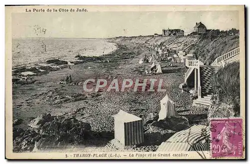 Cartes postales Tharon Plage La Plage et le Grand escalier