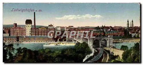 Cartes postales Ludeigshafen Rheinbrucke Train
