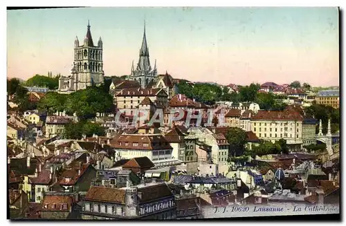 Cartes postales Lausanne La Cathedrale
