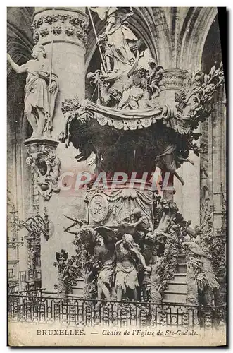 Cartes postales Bruxelles Chaire de L'Eglise de Ste Gudule