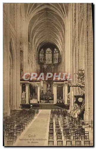 Cartes postales Gand Interieur de la Cathedrale St Bavon