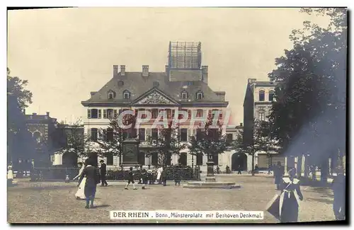 Cartes postales Bonn Der Rhein Munsterplatz Mit Beethoven Denkmal Bethoven