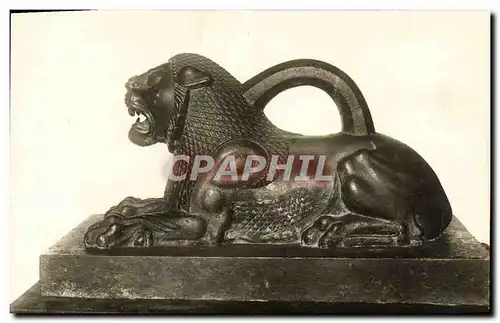 Ansichtskarte AK Louvre Aniquites Asiatiques Lion de Bronze