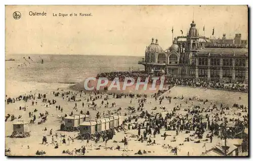 Cartes postales Ostende La Digue et le Kursaal