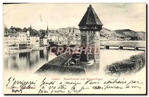 Cartes postales Luzern Kapelibrucke Und Wasserthurm