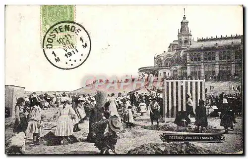 Cartes postales Ostende Jeux des enfants