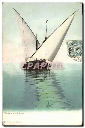 Cartes postales Barque du Leman Bateau