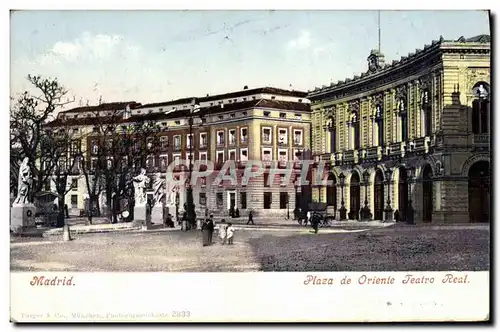 Ansichtskarte AK Madrid Plaza De Oriente Teatro Real