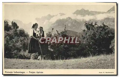 Ansichtskarte AK Paisaje Lebaniego Trajes Tipicos Folklore