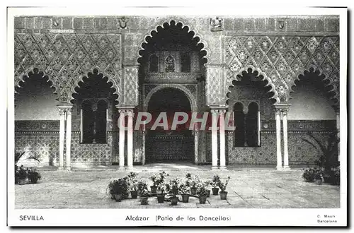 Ansichtskarte AK Sevilla Alcazar Patio de las Doncellas