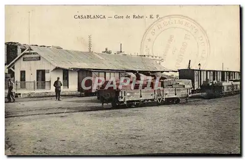 Cartes postales Casablanca Gare De Rabat Train