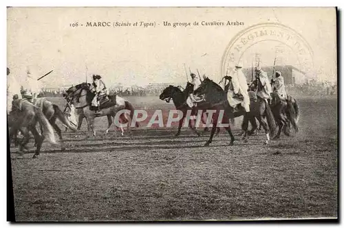 Ansichtskarte AK Maroc Un Groupe De Cavaliers Arabes Chevaliers Fantasie