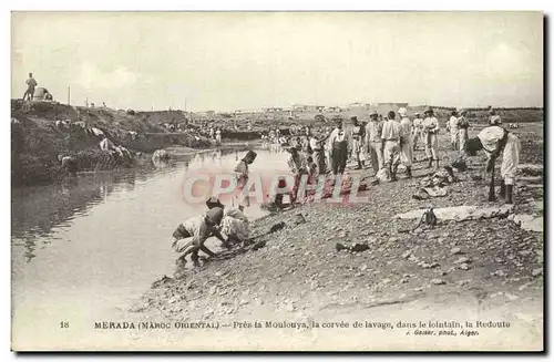 Cartes postales Merada Pres La Moulouya La Corvee De Lavage Dans Le Lointain La Redoute