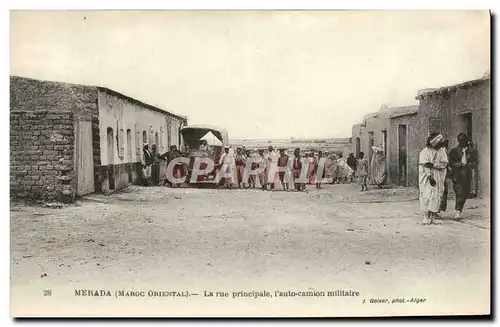 Cartes postales Merada La Rue Principale L&#39Auto Camion Militaire Militaria