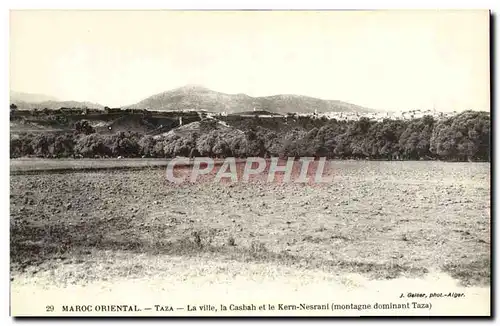 Ansichtskarte AK Maroc Oriental Taza La Ville La Casbah Et Le Kern Nesrani Montagne dominant Taza