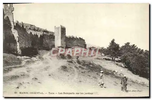 Cartes postales Maroc Oriental Taza Les Remparts Sur Les Jardins