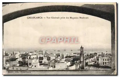 Cartes postales Casablanca Vue Generale Prise Des Magasins Modernes