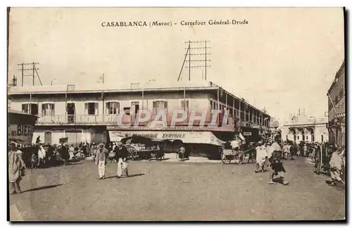 Ansichtskarte AK Casablanca Carrefour General Drude