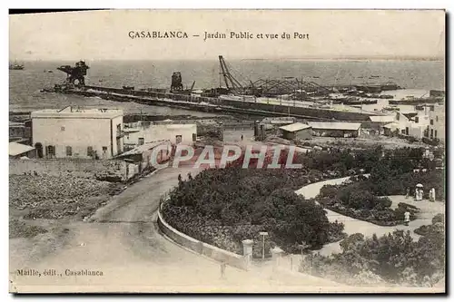 Cartes postales Casablanca Jardin Public Et Vue Du Port