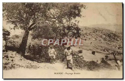 Cartes postales Maroc Paysage Branes Soldats Militaria