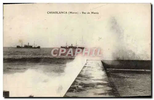 Cartes postales Casablanca Raz De Maree Bateaux