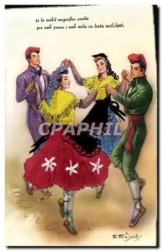 Cartes postales moderne Es La Mobil Magnifica Anella Que Amb Pausa I Amb Mida Folklore Espagne