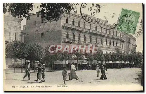 Ansichtskarte AK Tunis La Rue De Rome