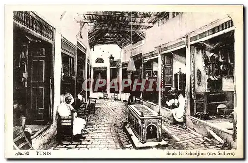 Cartes postales Tunis Souk El Sekadjine des selliers