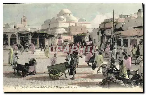 Cartes postales Tunis Place Bab Souika Et Mosquee Sidi M&#39Harez