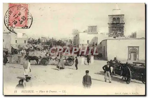 Ansichtskarte AK Bizerte Place De France