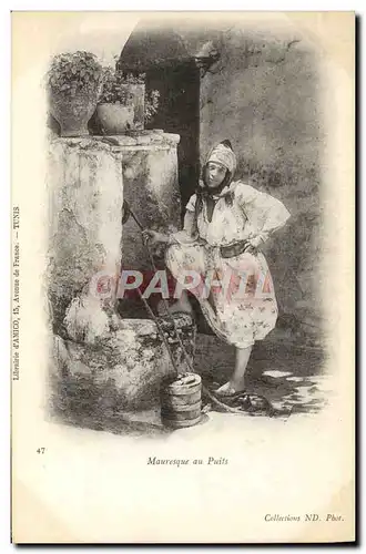 Cartes postales Mauresque au Puits Femme Folklore