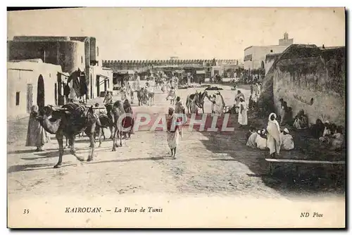 Cartes postales Kairouan La Place De Tunis