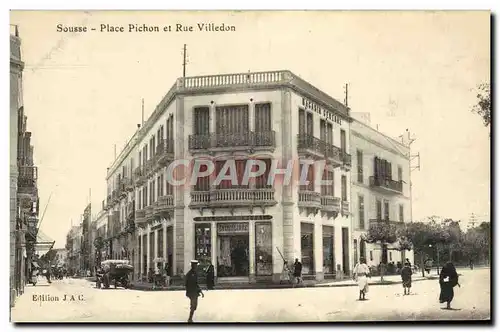 Cartes postales Sousse Place Pichon Et Rue Villedon