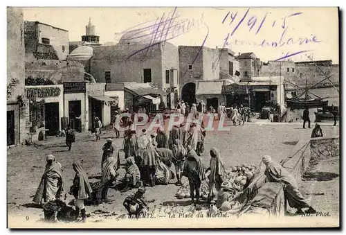 Cartes postales Bizerte La Place Du Marche