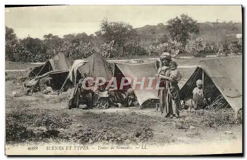 Ansichtskarte AK Scenes Et Types Tentes de Nomades