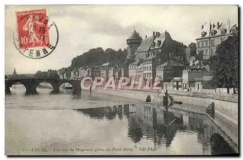 Cartes postales Laval Vue sur le Mayenne Prise du Pont Neul