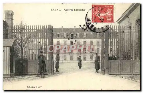 Cartes postales Laval Caserne Schneider Militaria