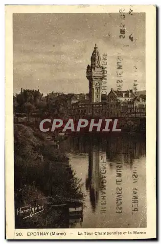 Ansichtskarte AK Epernay La Tour Champenoise et la Marne