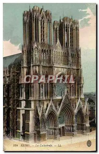 Cartes postales Reims La Cathedrale