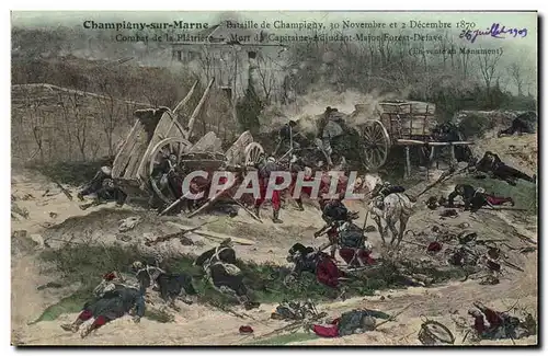 Cartes postales Champigny Sur Marne Bataille de Champigny decembre 1870 Militaria