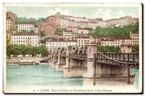 Cartes postales Lyon Pont St Clair Et Panorama De La Croix Rousse