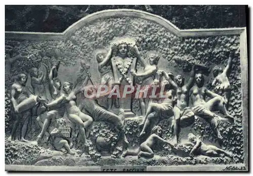 Cartes postales Champagne Pommery Greno Reims Bas Relief Sculpte Dans La Craie Fete de Bacchus