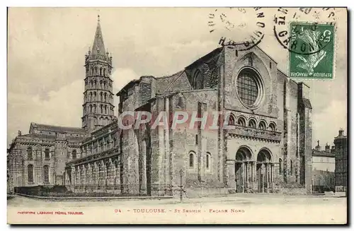 Cartes postales Toulouse St Sernin Facade Nord