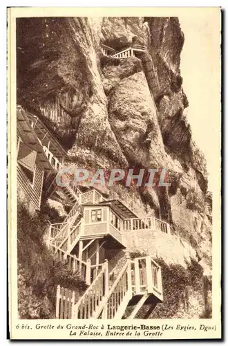 Cartes postales Grotte Du Grand Roc A Laugerie Basse La Falaise Entree De La Grotte Les Eyzies