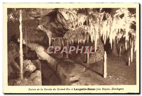 Ansichtskarte AK Entree De La Grotte Du Grand Roc A Laugerie Basse Les Eyzies