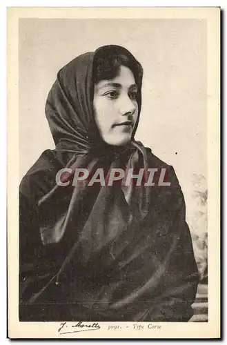 Cartes postales Type Corse Femme Folklore