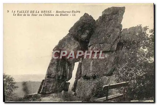 Cartes postales La Vallee de la Meuse Montherme Thilay Le Roc de la Tour ou chateau du Diable