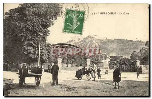 Cartes postales Cherbourg La Gare