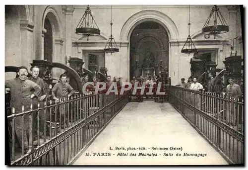 Cartes postales Paris Hotel des Monnaies Salle du Monnayage