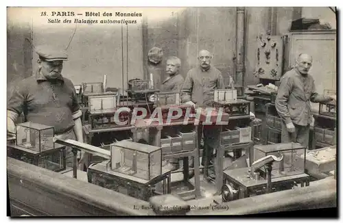 Cartes postales Paris Hotel des Monnaies Salle des Balances Automatiques